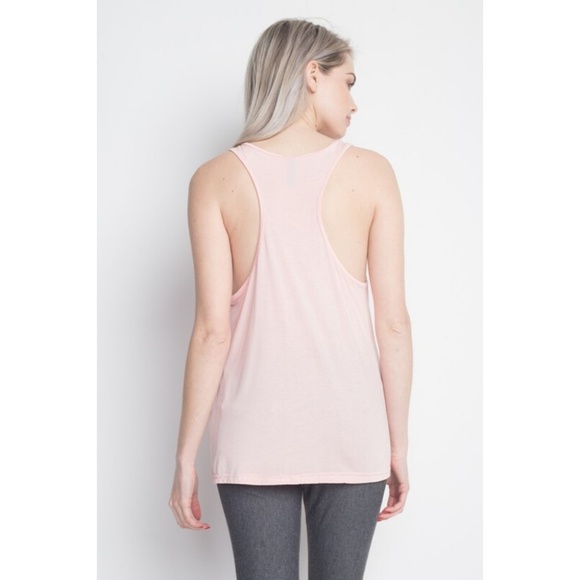 Women's Racerback Top Printed Design FANCY Pink - Picture 6 of 6